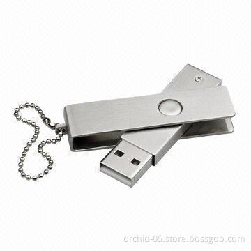 Metal swivel USB stick, customized